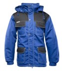 KURTKA PARKA WSTAWKA KOLOR - Niebiesko/Czarny L