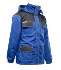KURTKA PARKA WSTAWKA KOLOR - Niebiesko/Czarny L