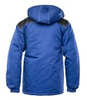 KURTKA PARKA WSTAWKA KOLOR - Niebiesko/Czarny L