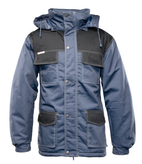 KURTKA PARKA WSTAWKA KOLOR - Stalowo - czarny M KURTKA PARKA WSTAWKA KOLOR - Stalowo - czarny M