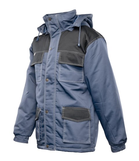KURTKA PARKA WSTAWKA KOLOR - Stalowo - czarny M KURTKA PARKA WSTAWKA KOLOR - Stalowo - czarny M