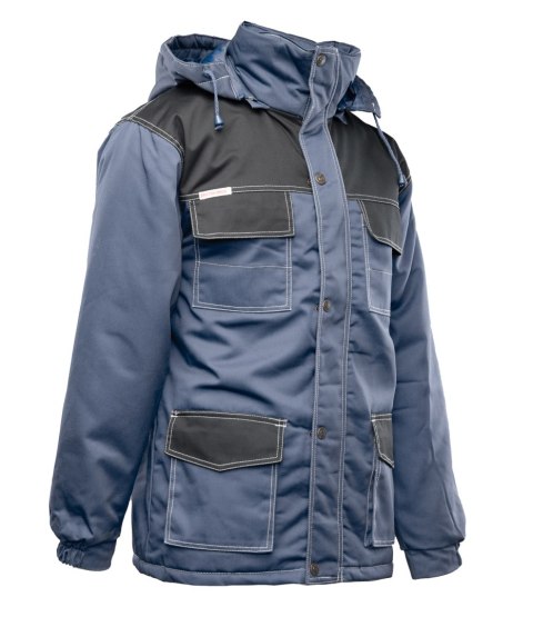 KURTKA PARKA WSTAWKA KOLOR - Stalowo - czarny M KURTKA PARKA WSTAWKA KOLOR - Stalowo - czarny M