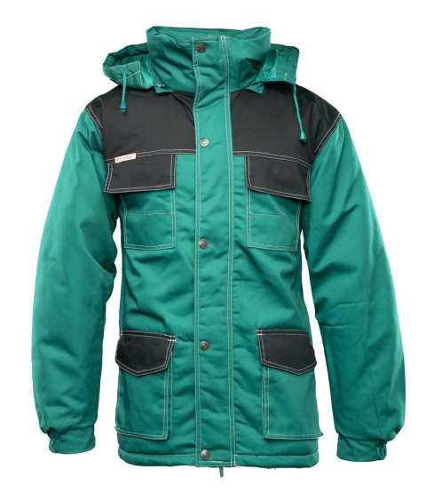 KURTKA PARKA WSTAWKA KOLOR - zielono - czarny M KURTKA PARKA WSTAWKA KOLOR - zielono - czarny M