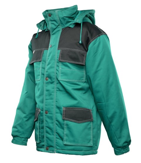 KURTKA PARKA WSTAWKA KOLOR - zielono - czarny M KURTKA PARKA WSTAWKA KOLOR - zielono - czarny M