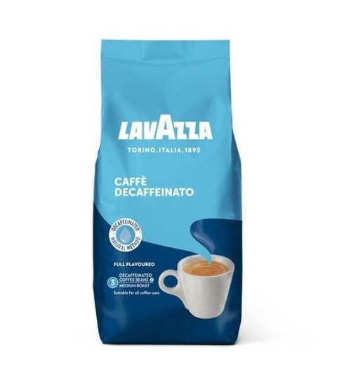 Kawa LAVAZZA CAFFE DECAFFEINATO bezkofeinowa 500g ziarnista Kawa LAVAZZA CAFFE DECAFFEINATO bezkofeinowa 500g ziarnista