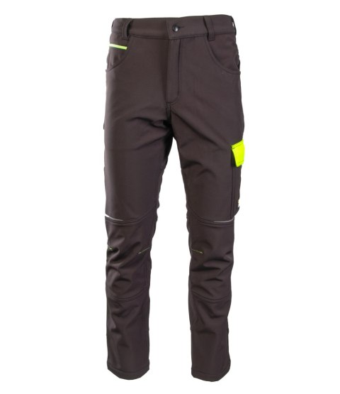 RIVAL SPODNIE SOFTSHELL OCIEPLANE CZARNY/ŻÓŁTY - Czarny-Żółty(cy) 3XL.