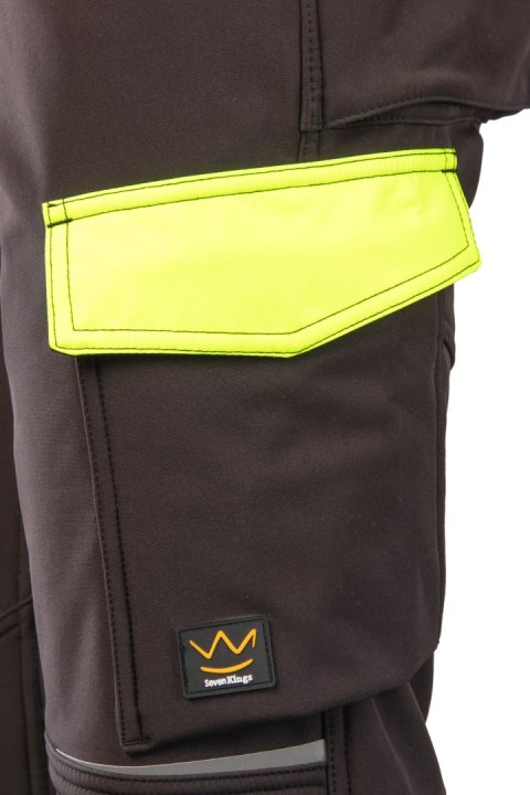 RIVAL SPODNIE SOFTSHELL OCIEPLANE CZARNY/ŻÓŁTY - Czarny-Żółty(cy) 3XL. RIVAL SPODNIE SOFTSHELL OCIEPLANE CZARNY/ŻÓŁTY - Czarny-Żółty(cy) 3XL.