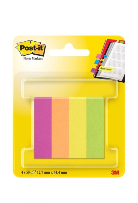 Znaczniki POST-IT (670-4-POP), papier, 12,7x44,4mm, 4x50 kart., zawieszka, mix kolorów Znaczniki POST-IT (670-4-POP), papier, 12,7x44,4mm, 4x50 kart., zawieszka, mix kolorów