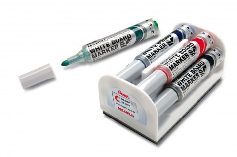Marker suchościeralny 4szt z gąbką i magnesem MWL5M-4N PENTEL MAXIFLO (z tłoczkiem) Marker suchościeralny 4szt z gąbką i magnesem MWL5M-4N PENTEL MAXIFLO (z tłoczkiem)