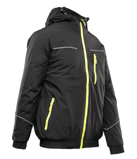 KURTKA SAFE CZARNA - Czarny/Żółty L