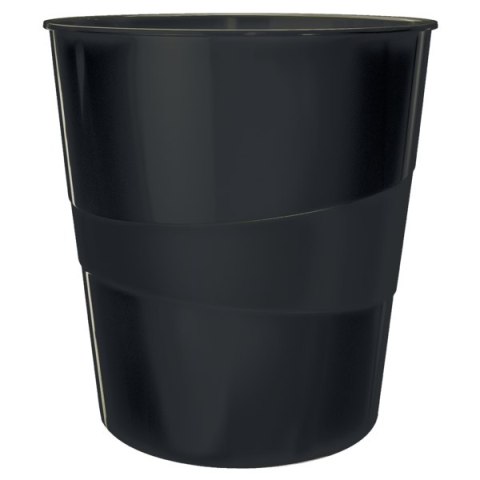Kosz na śmieci 15L Leitz WOW, czarny 52781095 Kosz na śmieci 15L Leitz WOW, czarny 52781095