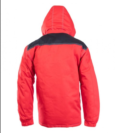 KURTKA PARKA WSTAWKA KOLOR - CZARNO-CZERWONY (cc) 2XL.