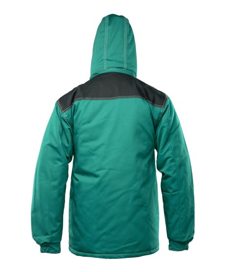 KURTKA PARKA WSTAWKA KOLOR - zielono - czarny 2XL.