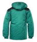 KURTKA PARKA WSTAWKA KOLOR - zielono - czarny L