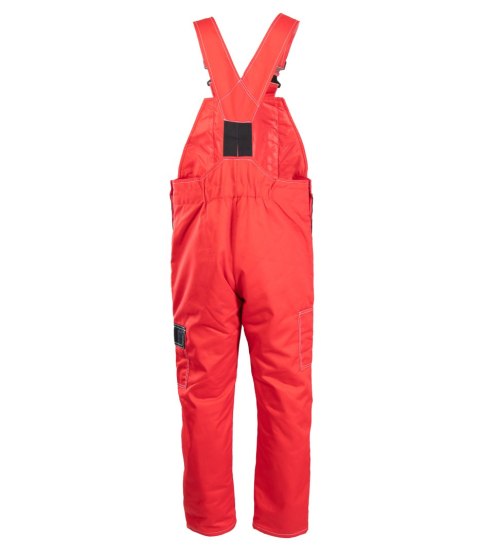 OGRODNICZKI OCIEPLANE WSTAWKA KOLOR - CZARNO-CZERWONY (cc) 3XL.