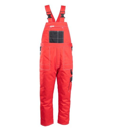 OGRODNICZKI OCIEPLANE WSTAWKA KOLOR - CZARNO-CZERWONY (cc) XL