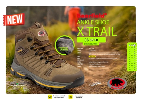 TRZEWIK BEARFIELD TRZEWIK X TRAIL O6 SR FO BRĄZ - Brązowy 39