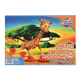 Zeszyt błyszczących papierów kolorowych A4, 09484 KOMA
