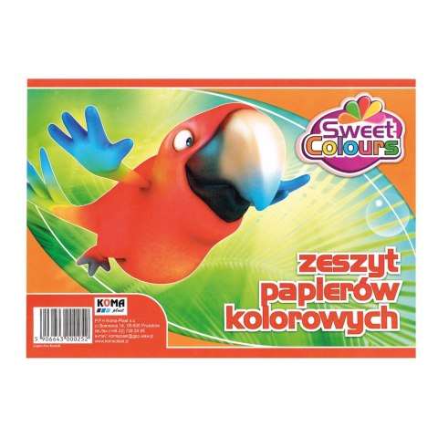 Zeszyt papierów kolorowych A5, 00252 KOMA Zeszyt papierów kolorowych A5, 00252 KOMA
