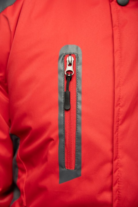 BENEFIT TORRO KURTKA STALOWY/CZERWONY - SC 2XL.