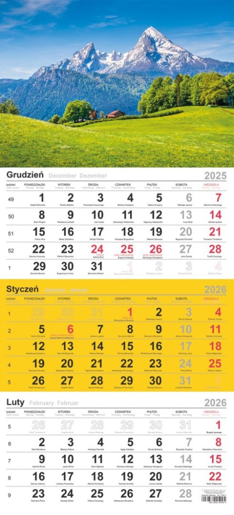 Kalendarz trójdzielny (H) 2026 Michalczyk i Prokop T-106T-01