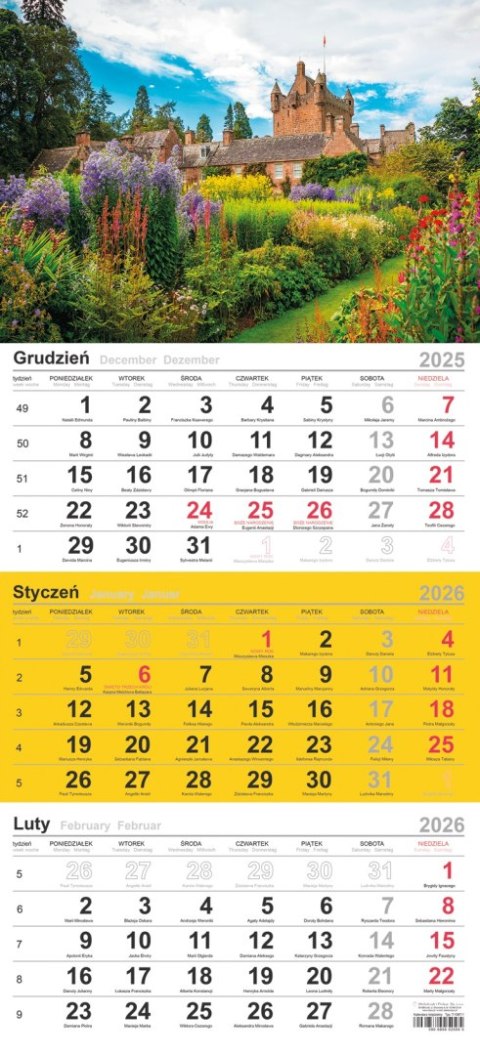 Kalendarz trójdzielny (H) 2026 Michalczyk i Prokop T-106T-03