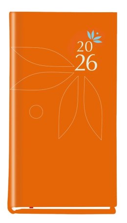 Terminarz Koliber 75x130mm 2026 pomarańczowy Michalczyk i Prokop T-320-07 KALENDARZ tydzień na 2 stronach