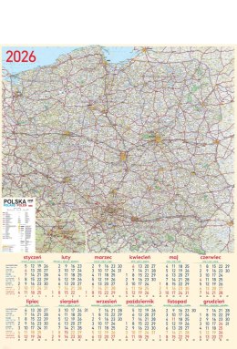 Kalendarz Plakatowy B-1, P08 - MAPA 2026