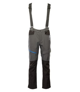 TOPAZ TOPAZ SPODNIE SOFTSHELL OCIEPLANE STAL/CZARNY - Stalowy 4XL.