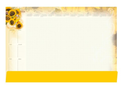 Terminarz - Planer A2 z listwą 2026 Słoneczniki Michalczyk i Prokop T-1-A2-5 kalendarz biuwar