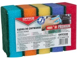 Gąbka do zmywania Maxi Premium, 5szt., mix kolorów, typu OFFICE PRODUCTS 22035717-99