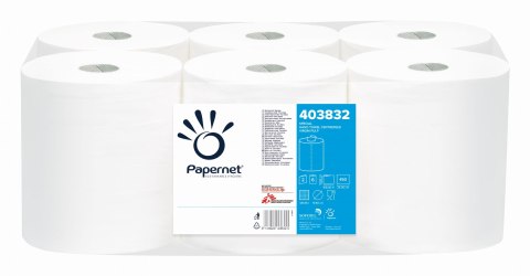 Ręczniki papierowe w roli Maxi białe, 2 - warstwowe 403832 opakowanie 6 rolek PAPERNET