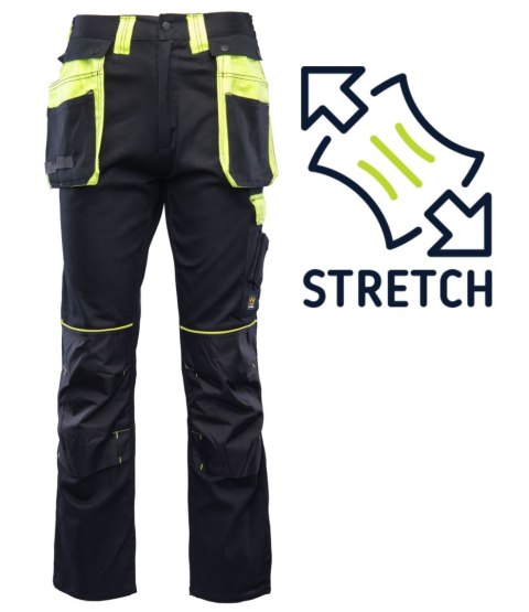 SPODNIE DO PASA SOLAR - Czarny-Żółty(cy) 60