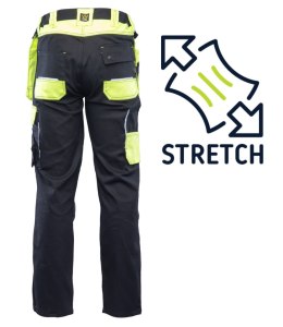 SPODNIE DO PASA SOLAR - Czarny-Żółty(cy) 60