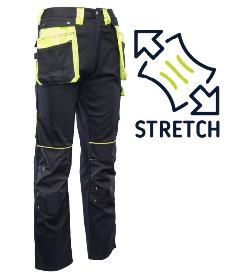 SPODNIE DO PASA SOLAR - Czarny-Żółty(cy) 62