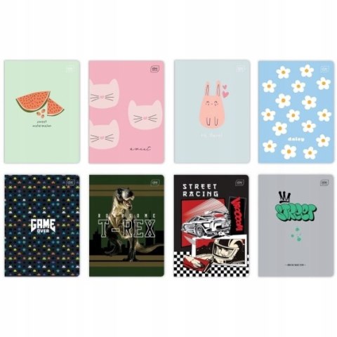 Zeszyt A5 16 kratka mix wzorów INTERDRUK