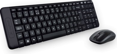 Klawiatura + mysz LOGITECH MK220 czarna 920-003161 bezprzewodowa zestaw