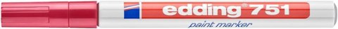 Marker lakierowy 1-2mm 751 czerwony EDDING końcówka okrągła Marker lakierowy 1-2mm 751 czerwony EDDING końcówka okrągła
