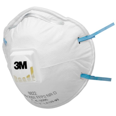 PÓŁMASKA FILTRUJĄCA KOPUŁKOWA 3M Z ZAWOREM KAT. FFP2 - 8822