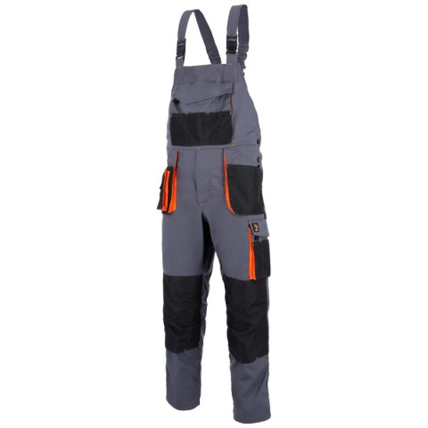 SPODNIE OGRODNICZKI PROMAN STRETCH 250 SZARY POMARAŃCZOWY