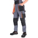 SPODNIE OGRODNICZKI PROMAN STRETCH 250 SZARY POMARAŃCZOWY