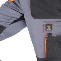 SPODNIE OGRODNICZKI PROMAN STRETCH 250 SZARY POMARAŃCZOWY