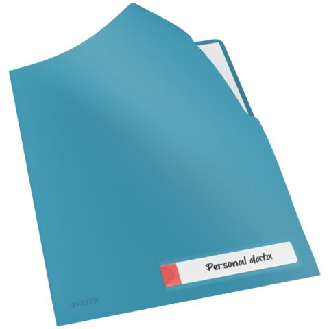 Folder A4 z kieszonką na etykietę Leitz Cosy, niebieska 47080061 Folder A4 z kieszonką na etykietę Leitz Cosy, niebieska 47080061
