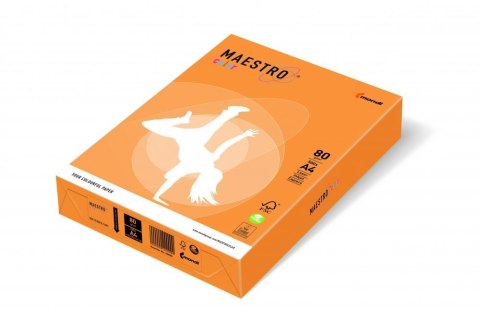 Papier xero MAESTRO COLOR A4 80g NEOOR neonowy odcień pomarańczowy Papier xero MAESTRO COLOR A4 80g NEOOR neonowy odcień pomarańczowy