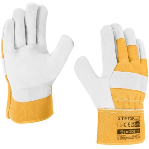 RĘKAWICE WZMOCNIONE SKÓRĄ OCIEPLANE X-TIP TOP WINTER