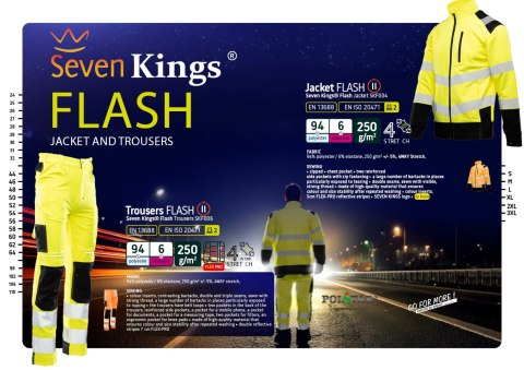 SPODNIE DO PASA FLASH OSTRZEGAWCZE POMARAŃCZ SKF006 KAT II