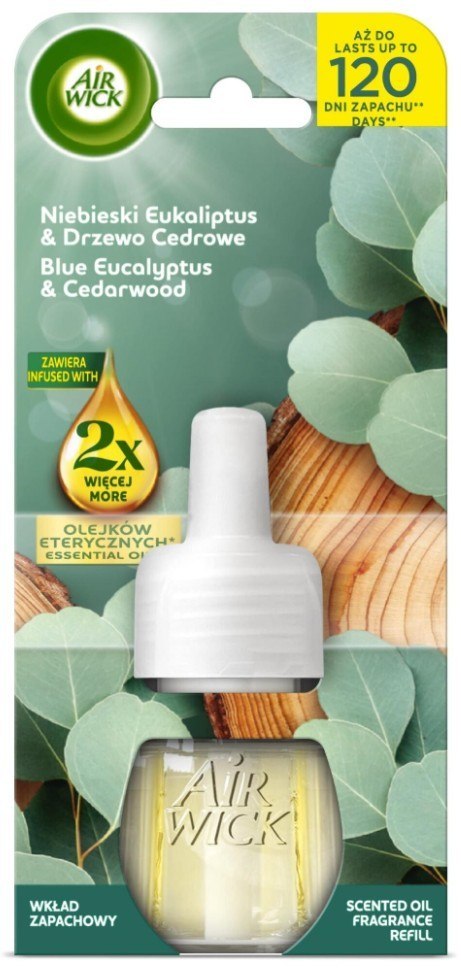 Odświeżacz elektryczny _ wkład, 19 ml, Niebieski eukaliptus & Drzewo cedrowe, 18246, Air Wick
