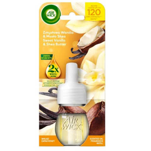 Odświeżacz elektryczny _ wkład, 19 ml, Zmysłowa wanilia & Masło shea, 18260, Air Wick