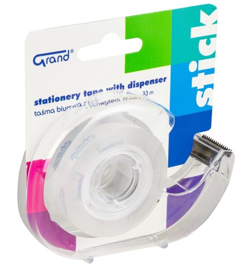 Taśma biurowa GRAND 19x33m z dyspenserem 130-1987
