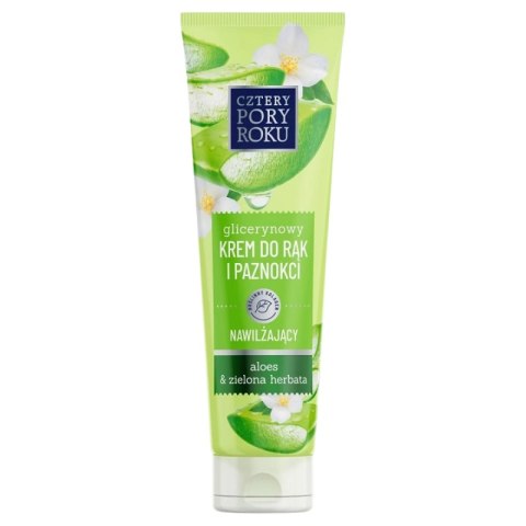 CZTERY PORY ROKU Krem nawilżający do rąk i paznokci Aloes i Zielona Herbata 130ml